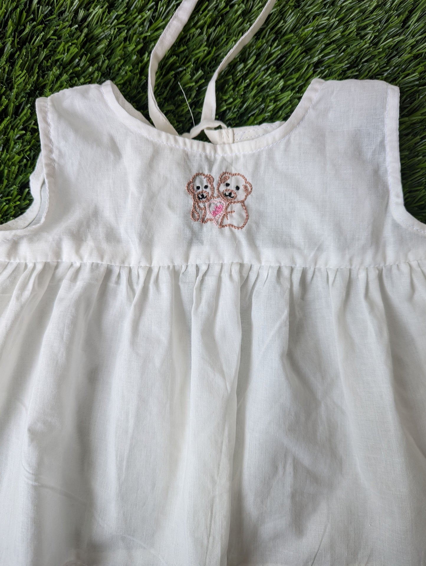 New Born Cotton White Embroidery Dress