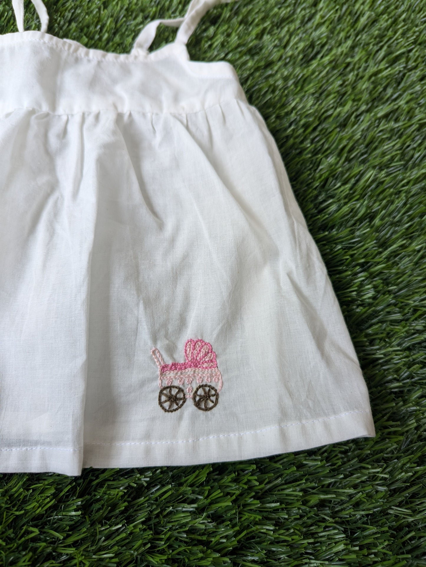 New Born Cotton White Embroidery Dress