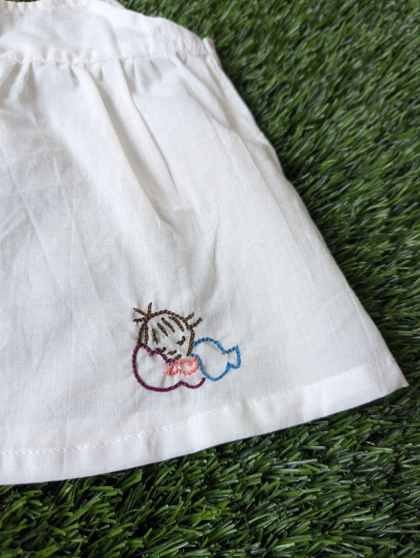 New Born Cotton White Embroidery Dress