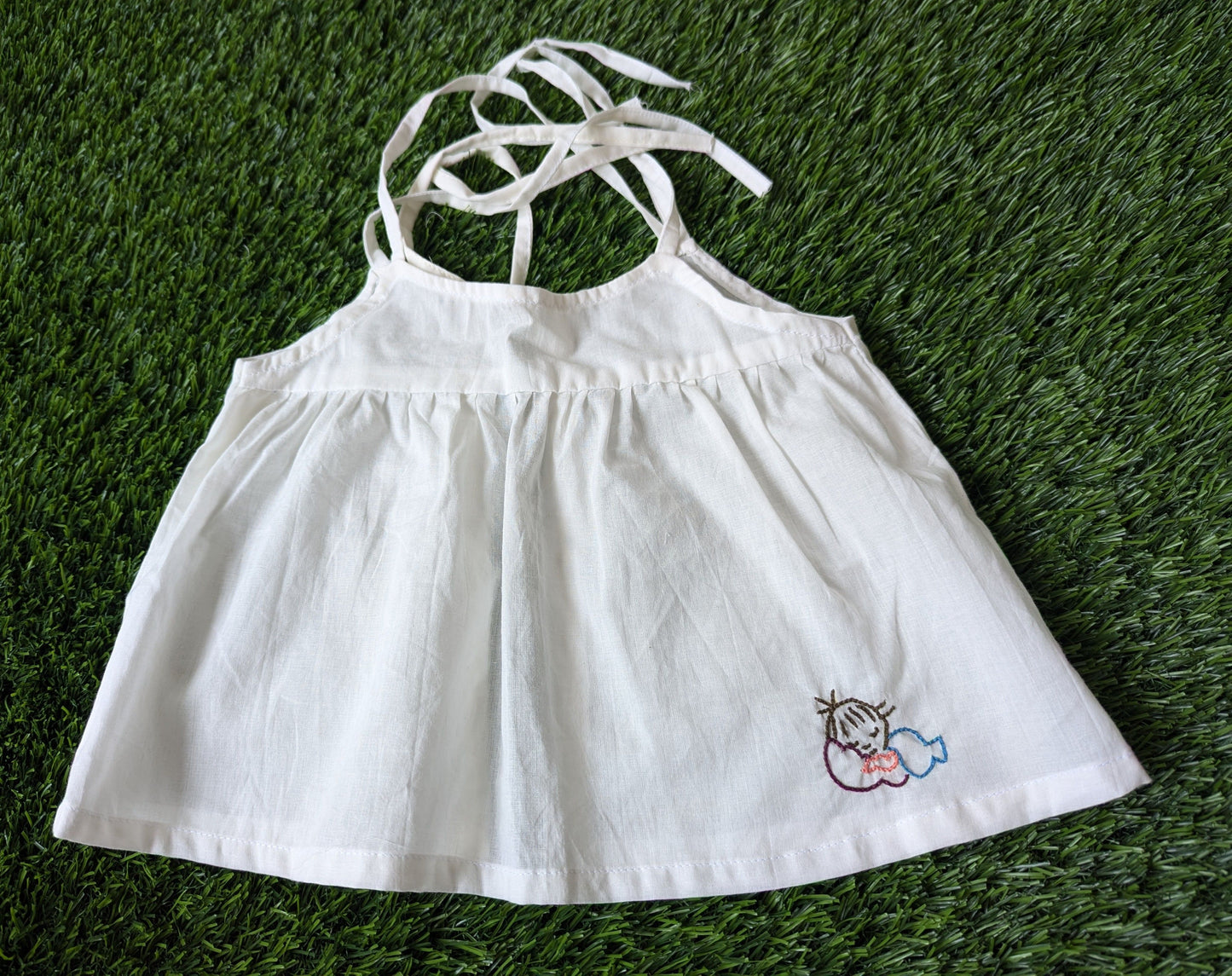 New Born Cotton White Embroidery Dress