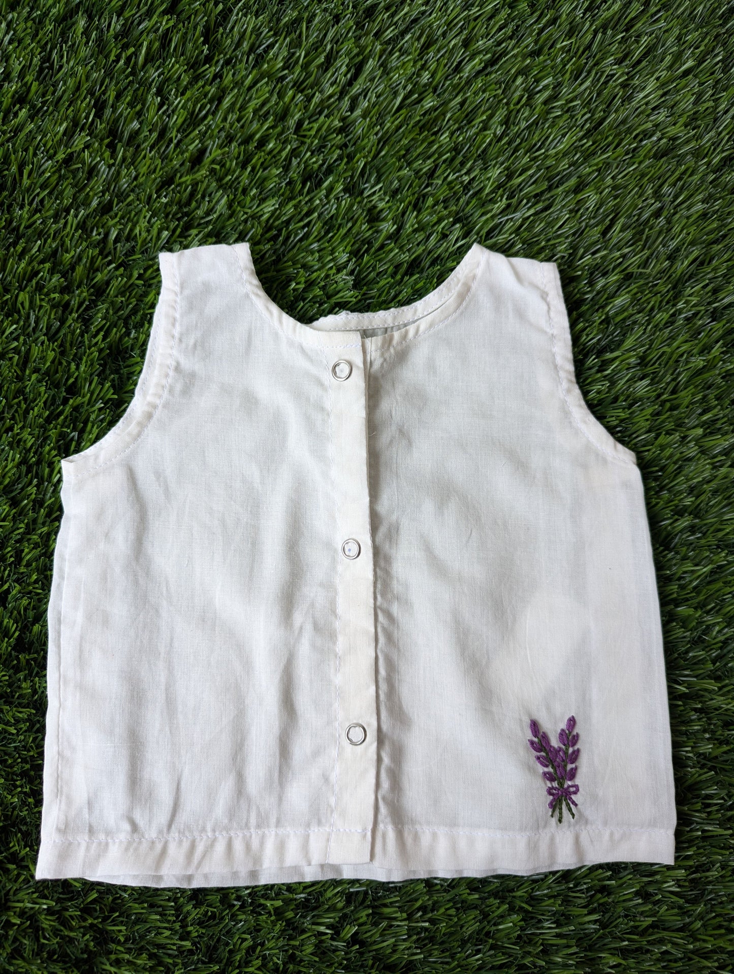 New Born Baby Cotton Embroidery Vest