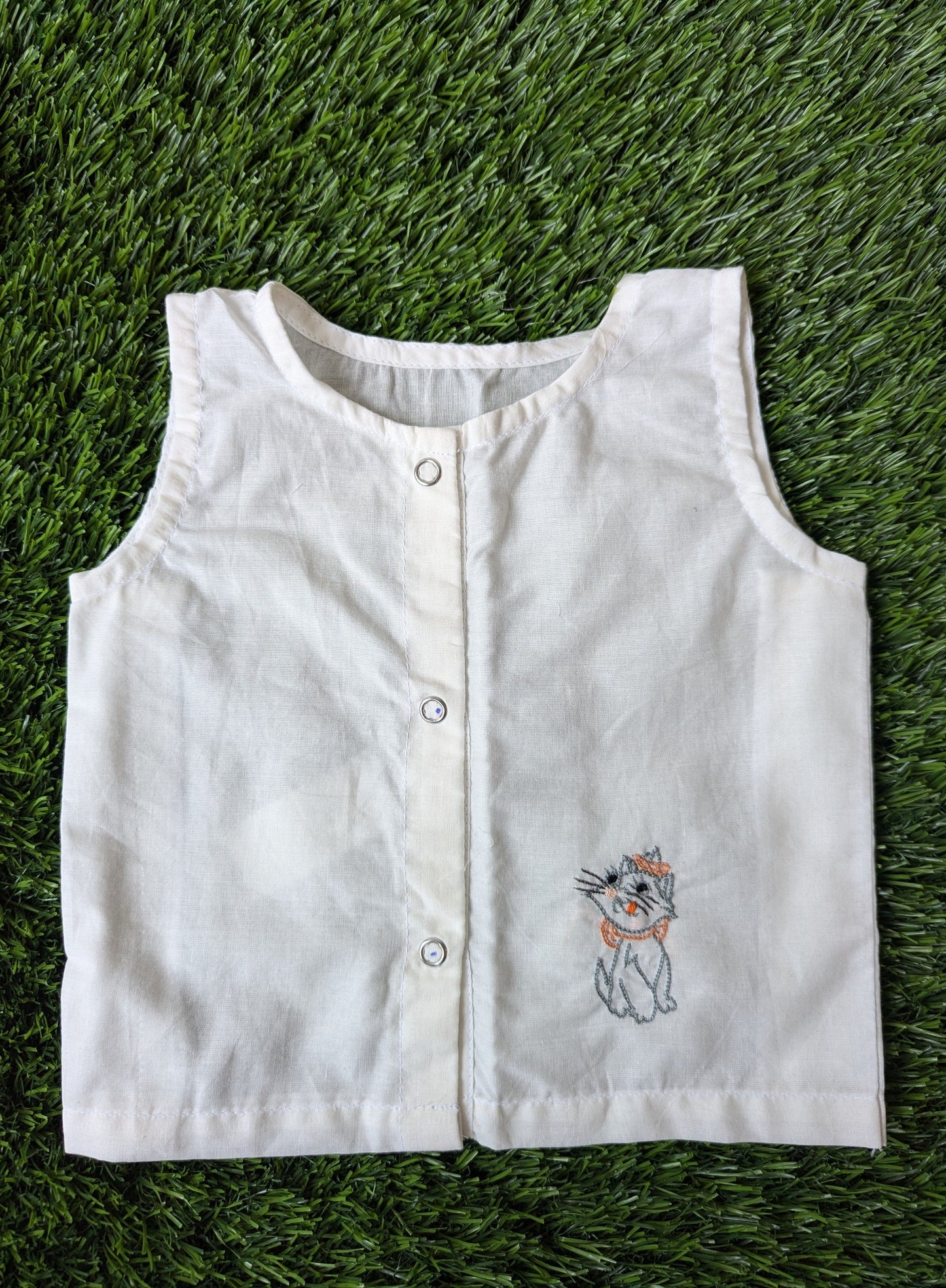 New Born Baby Cotton Embroidery Vest