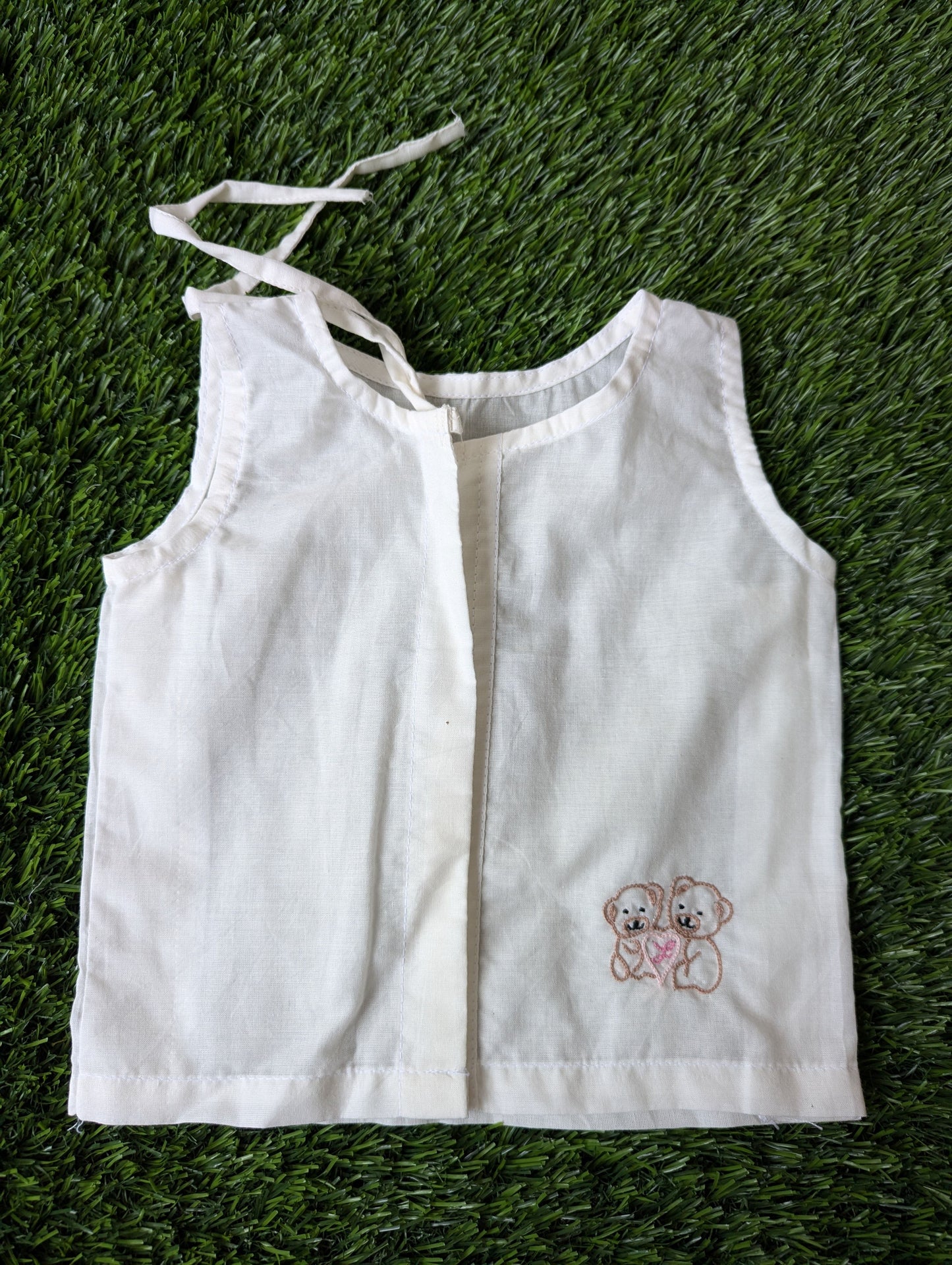 New Born Baby Cotton Embroidery Vest