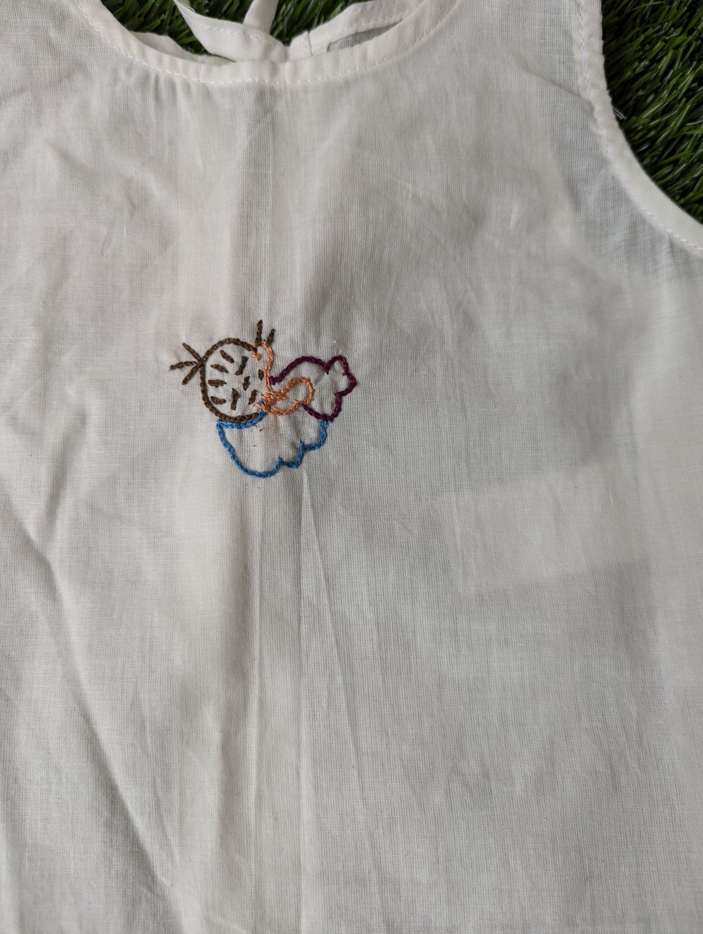 New Born Baby Cotton Embroidery Vest
