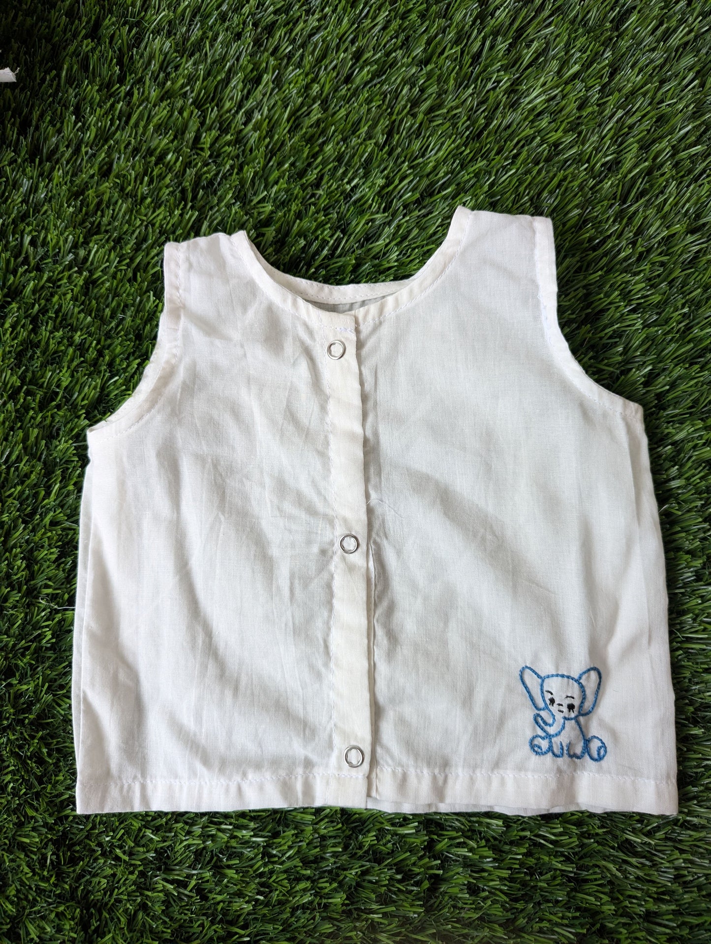 New Born Baby Cotton Embroidery Vest