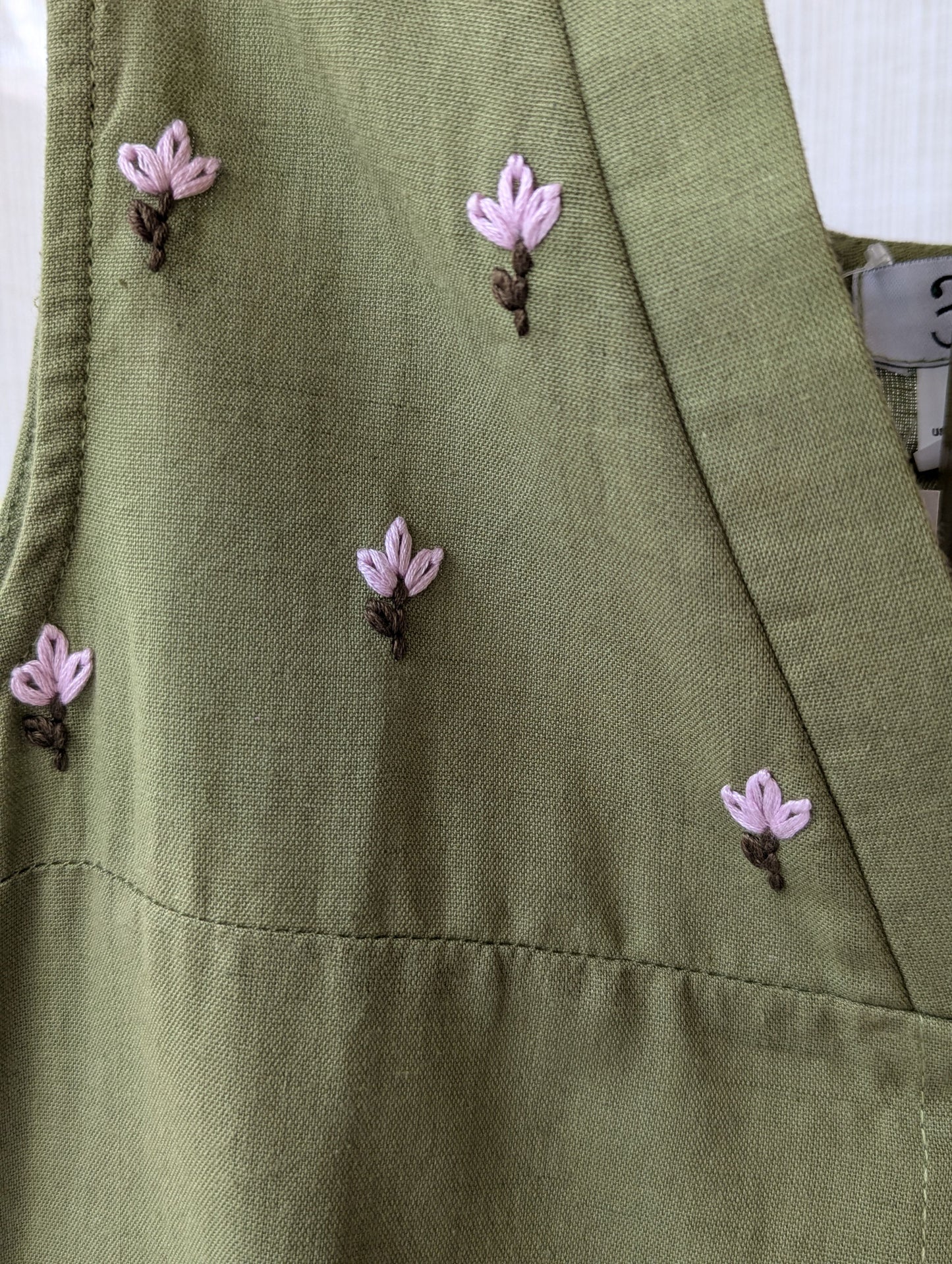 Green C-Linen Dress