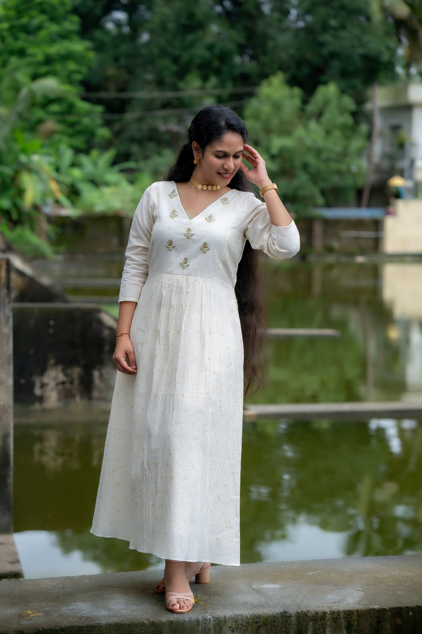 Mul Cotton Yoke Kurti