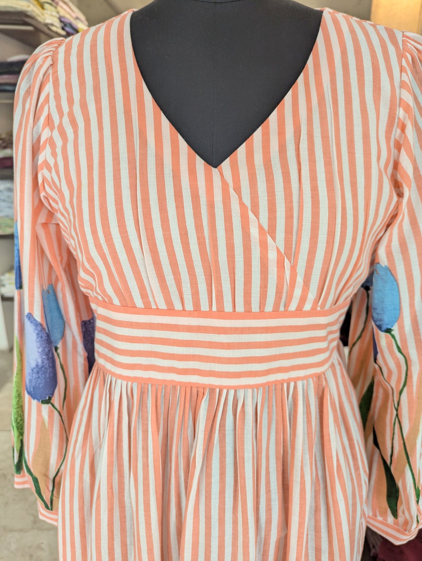 Peach Digital Print Dress