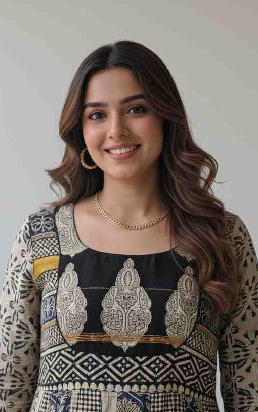 Chanderi Panel Cut Dress