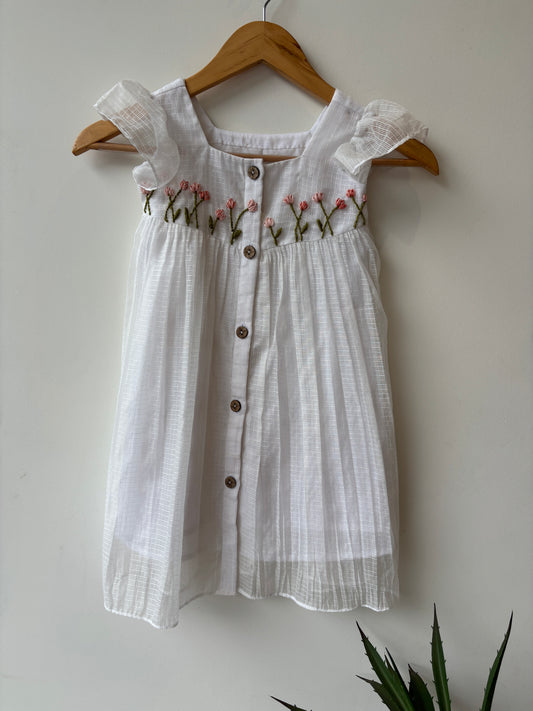 The White Garden Embroidered Dress