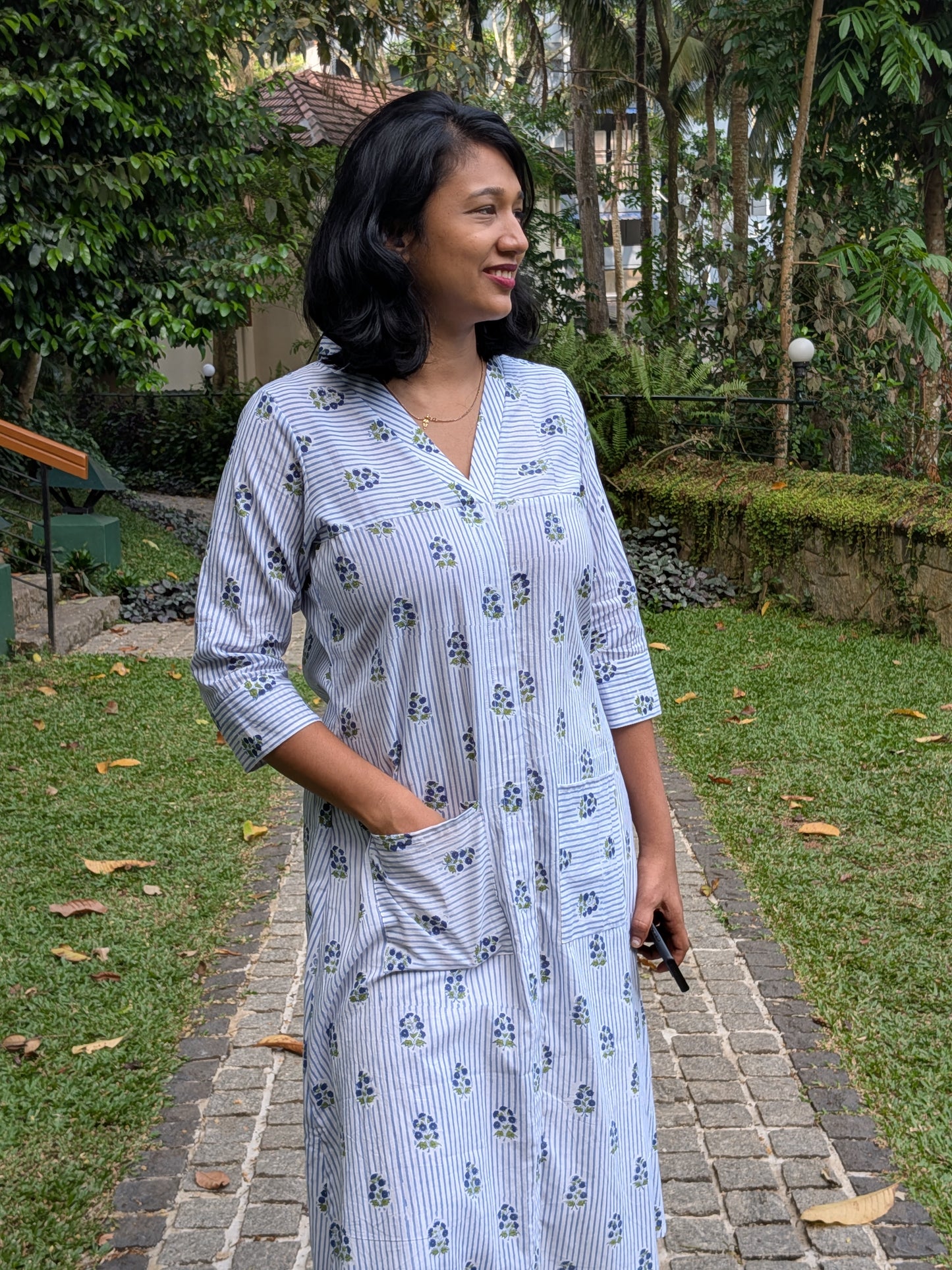 Nautical Bloom Shirt Dress