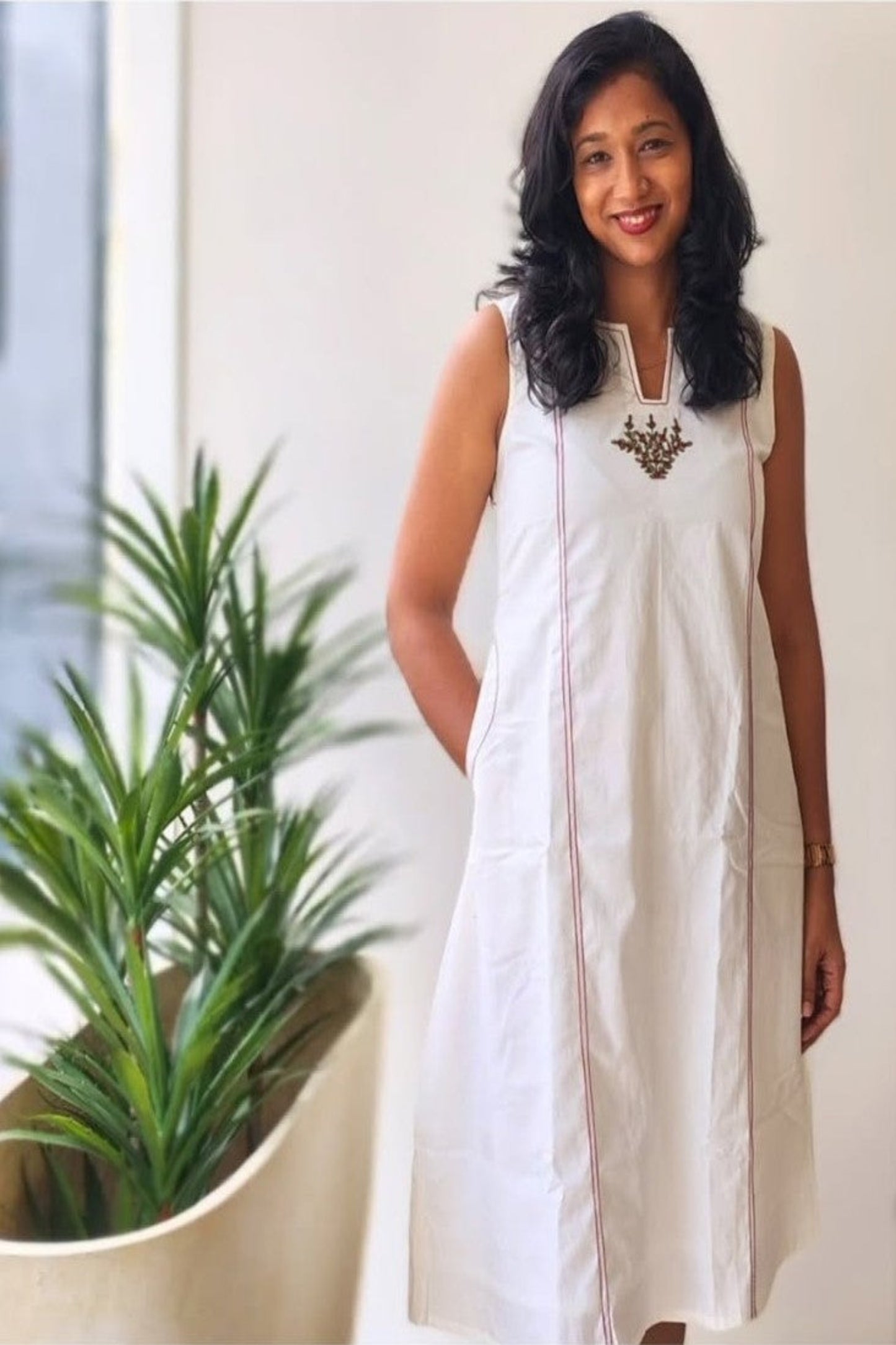 White  Embroidery Dress