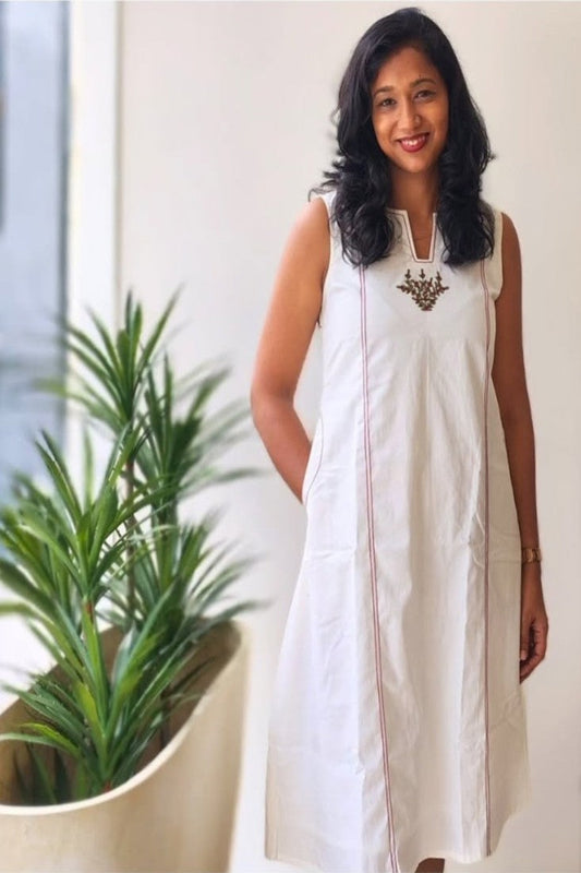 White  Embroidery Dress