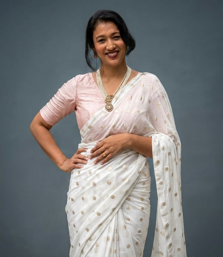 Gold coin saree