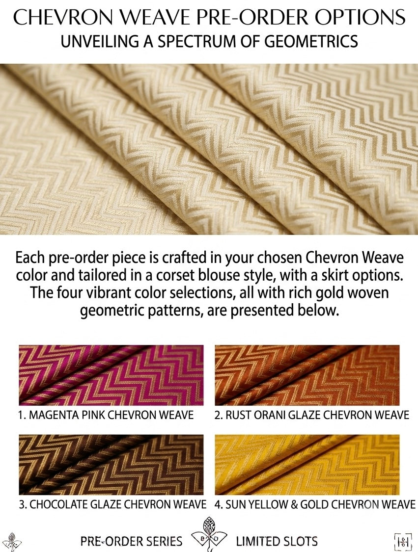 Chevron weave Corset Blouse- " Pre order- Despatch in 7 days"