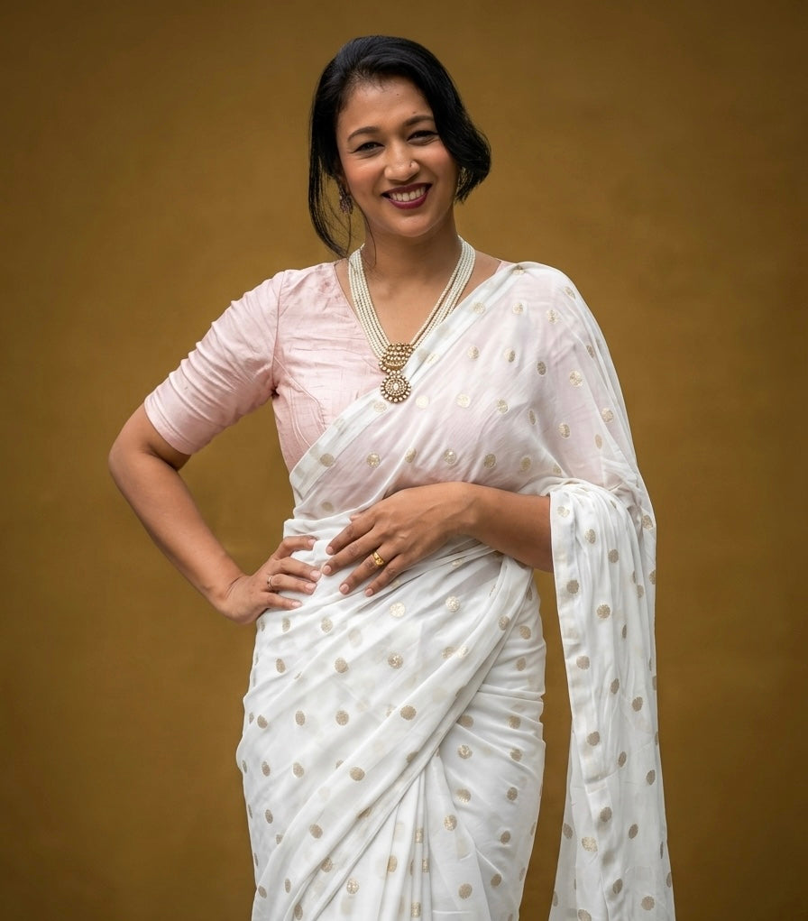 Gold coin saree