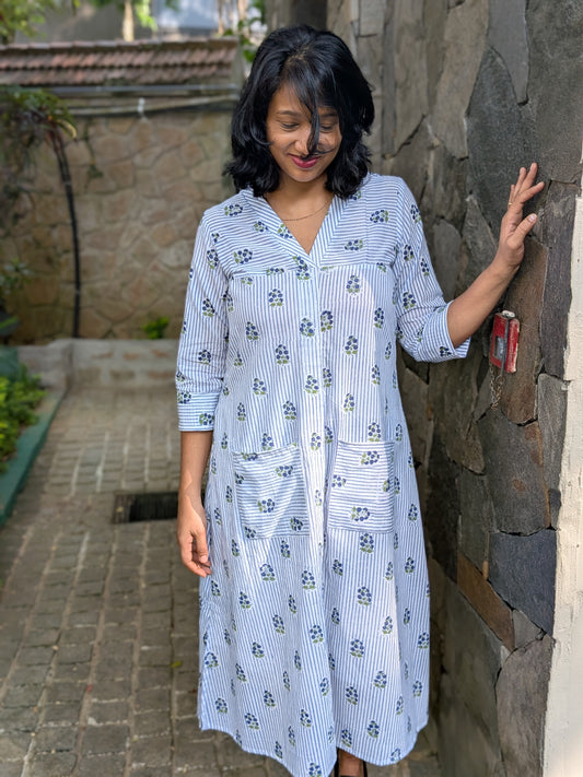 Nautical Bloom Shirt Dress