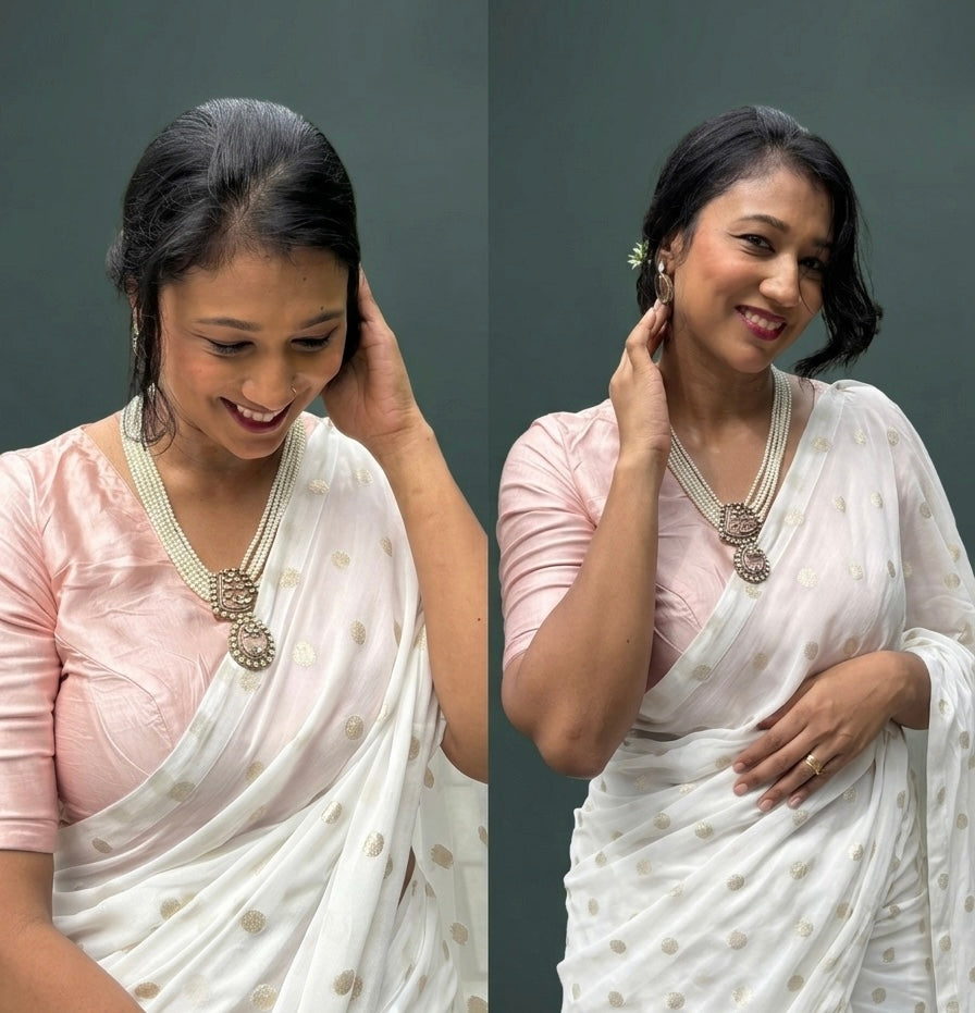Gold coin saree