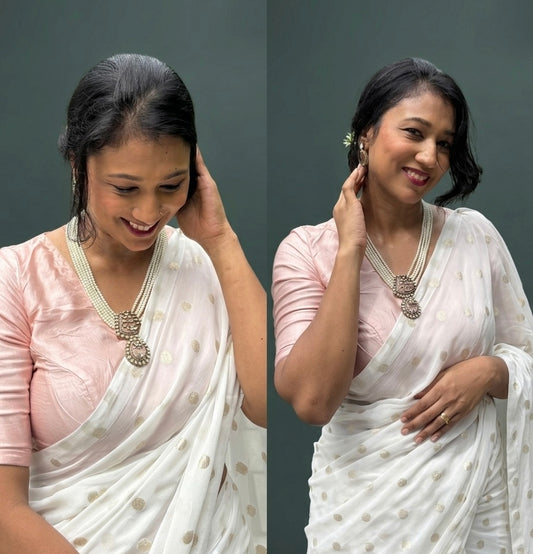 Gold coin saree