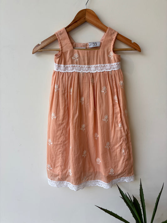 The Peach Blossom Lace Dress