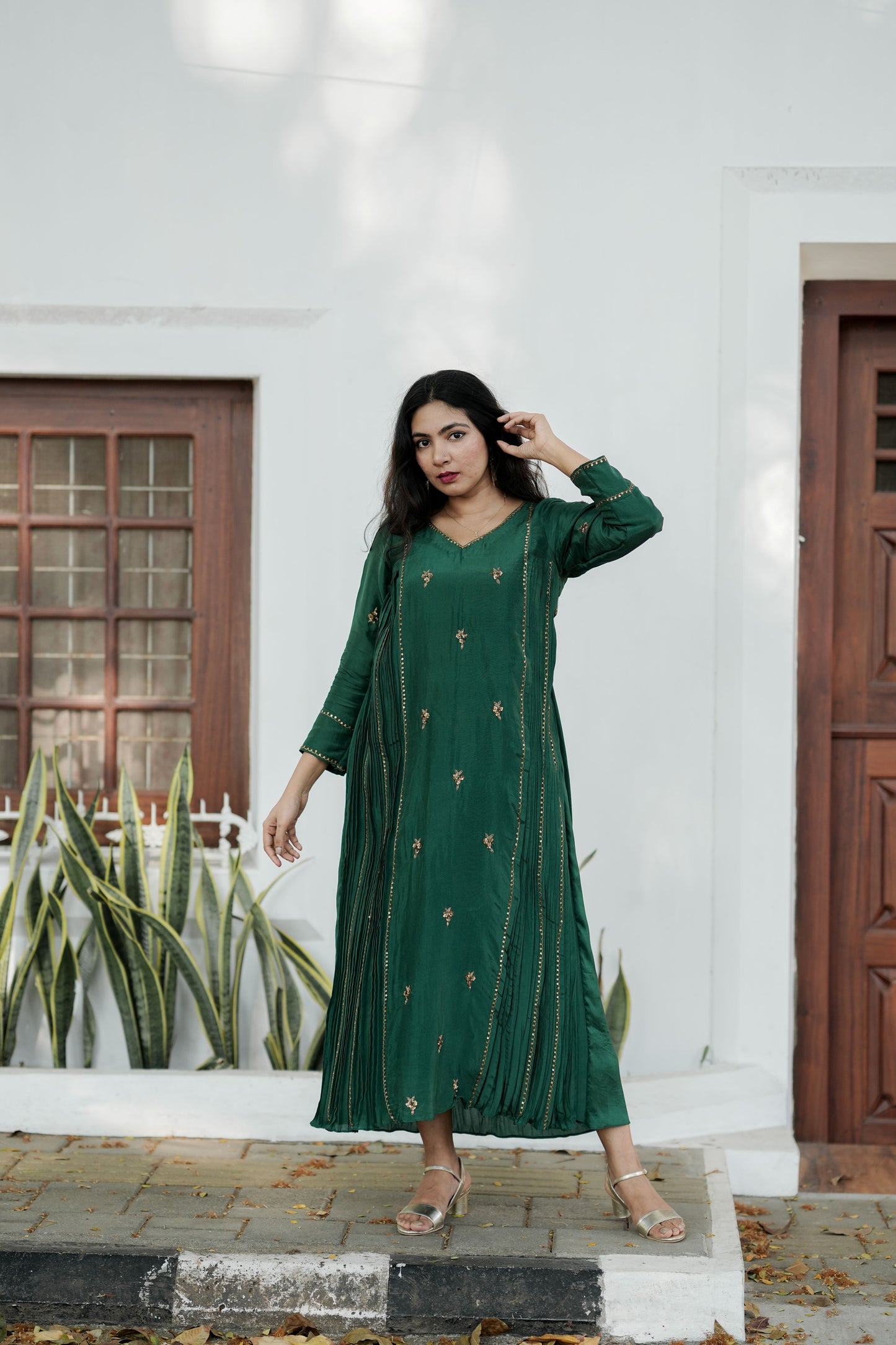 Green Partywear Dress