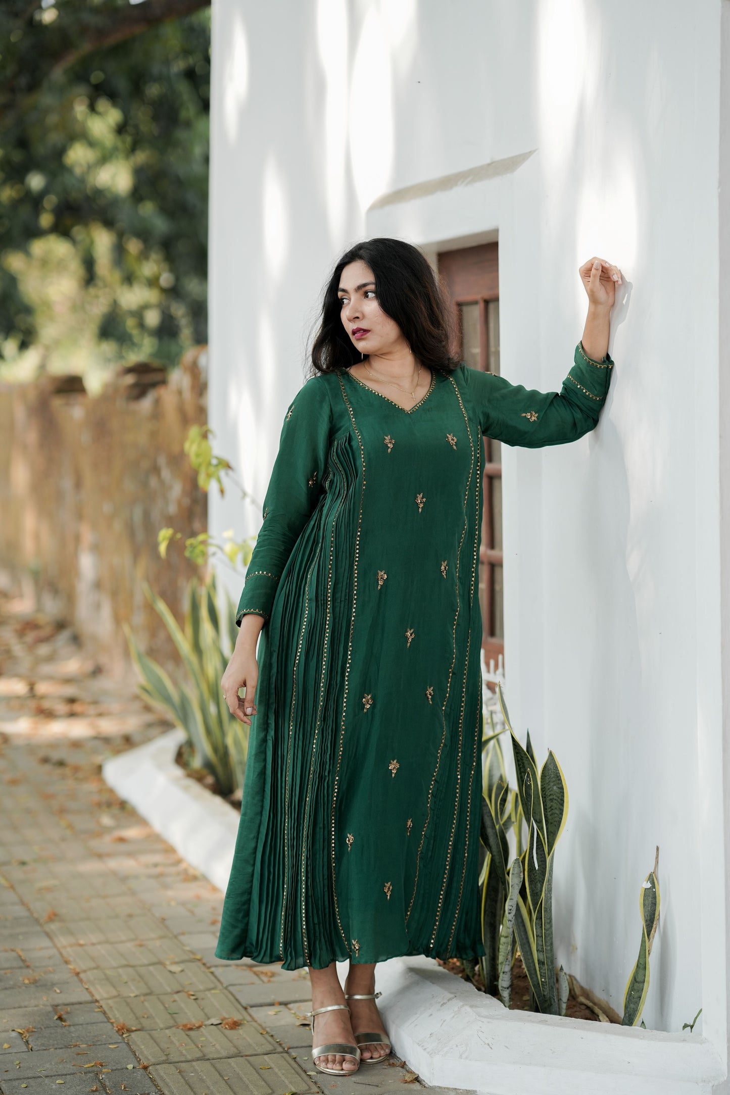 Green Partywear Dress
