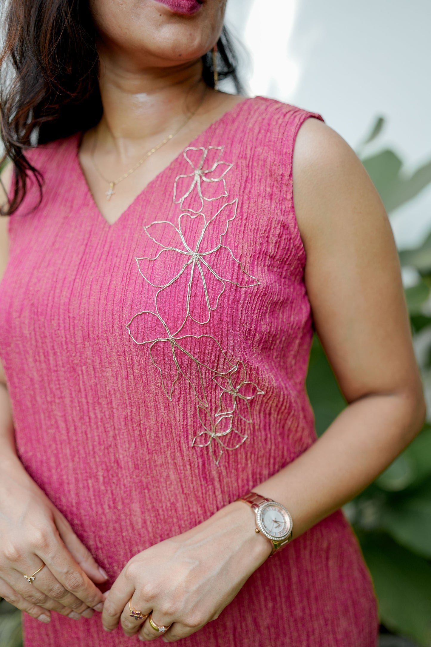 Pink Semi Party Wear Dress