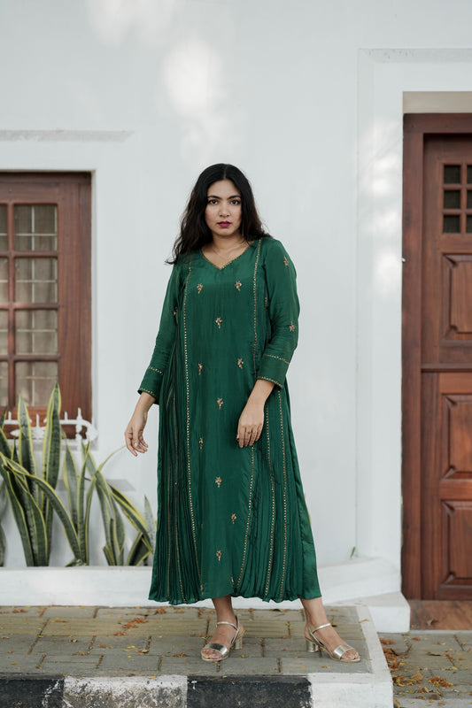 Green Partywear Dress
