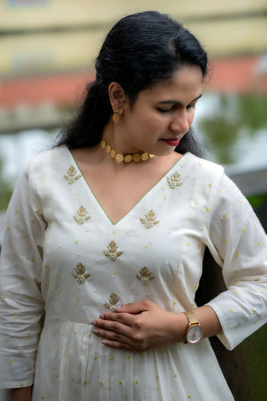 Mul Cotton Yoke Kurti