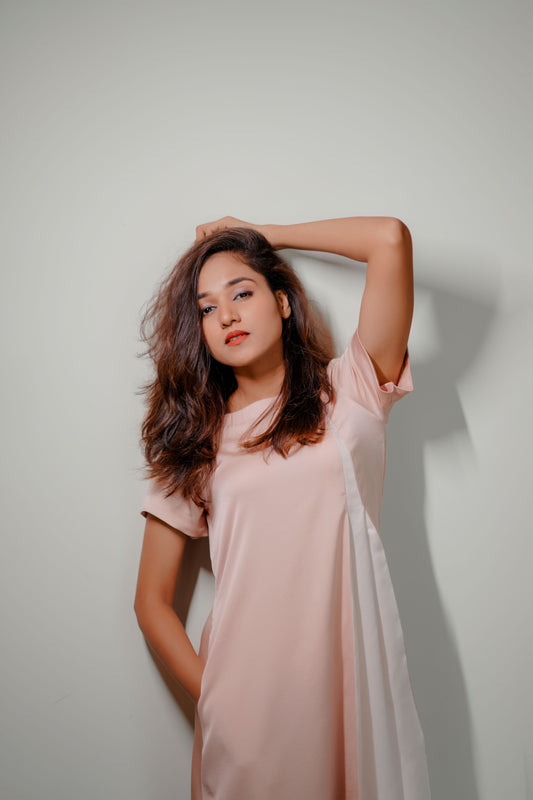 Crepe Box pleat dress