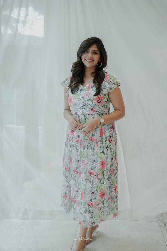 Floral Ruffle Dress