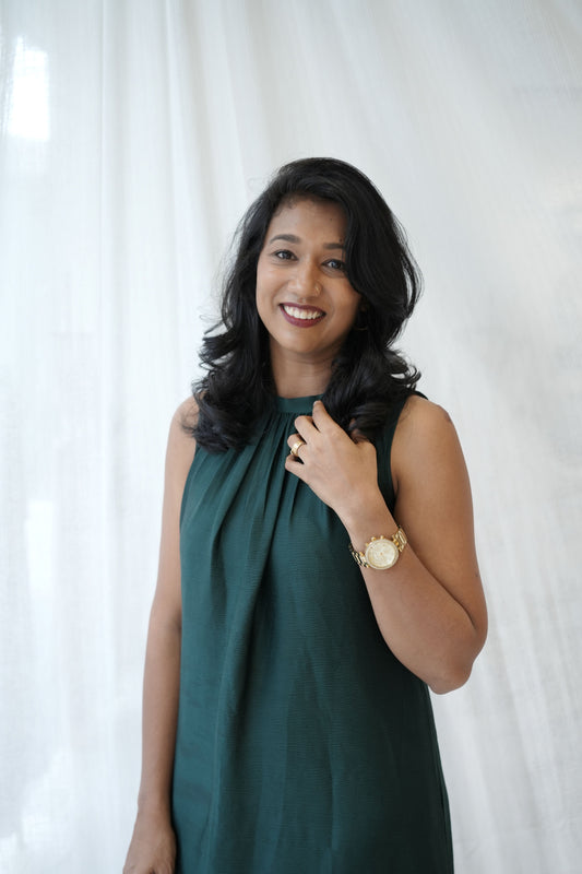 Crushed Satin Aline Dress