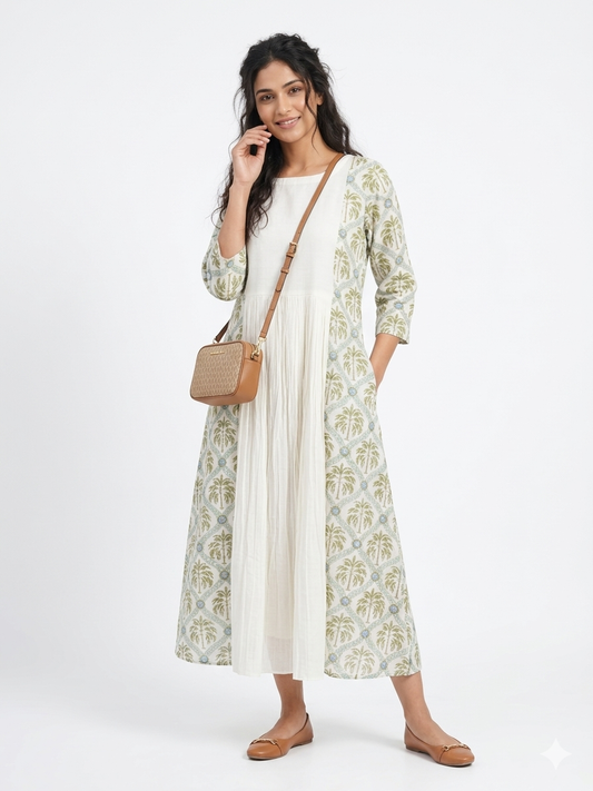 The Palm Grove Chanderi Dress