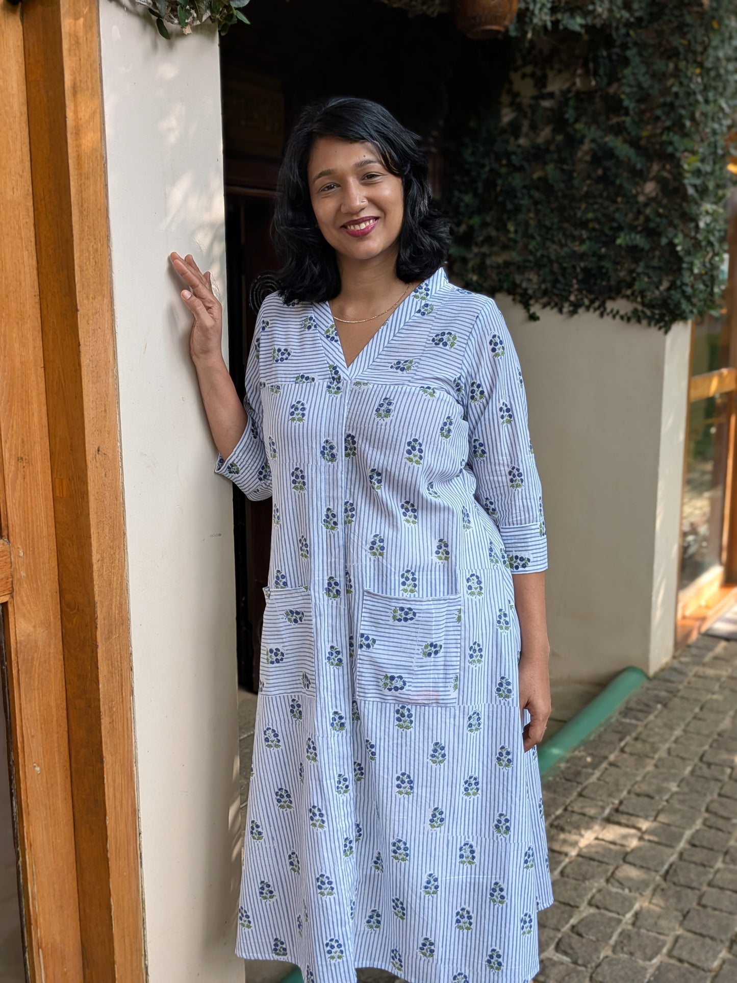 Nautical Bloom Shirt Dress