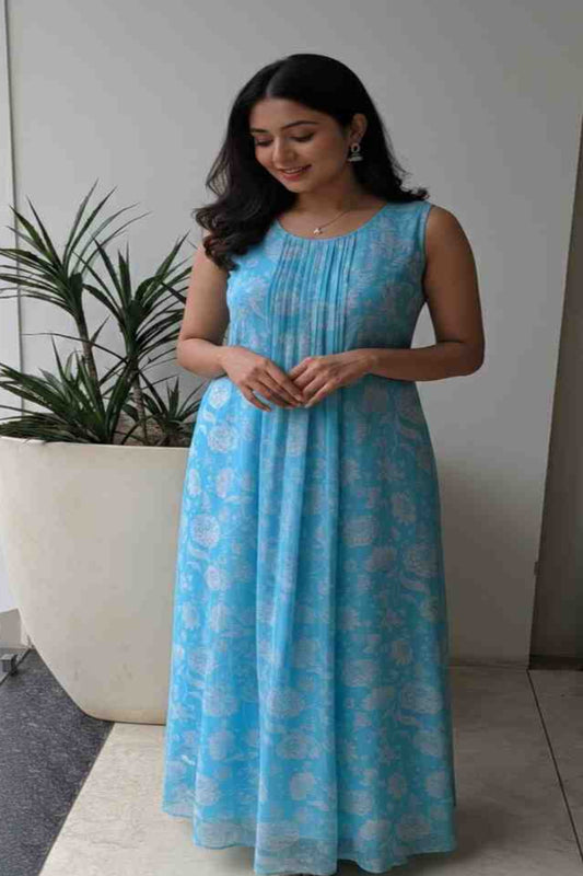Light Blue Georgete Dress
