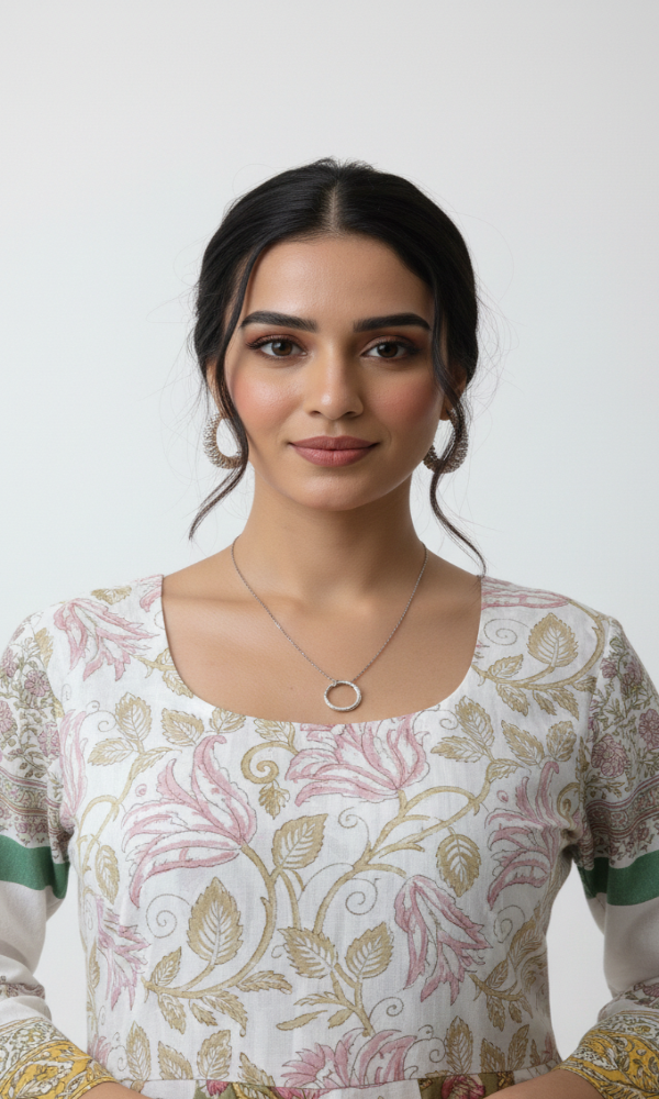 Cotton Panel Cut Dress