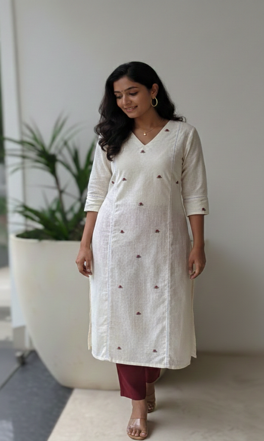 Off White Kota Check embr straight