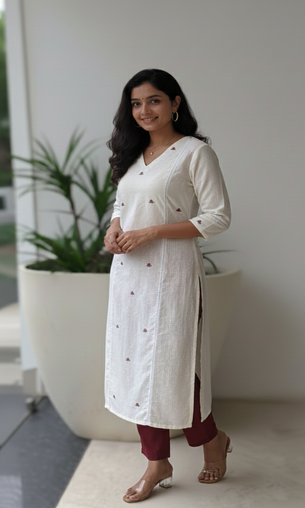 Off White Kota Check embr straight