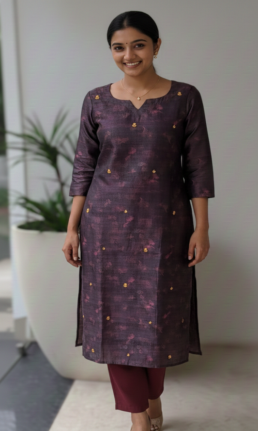 Semi Tussar   Kurta