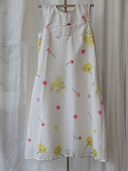 Cotton Linen  W&Y Flower Dress