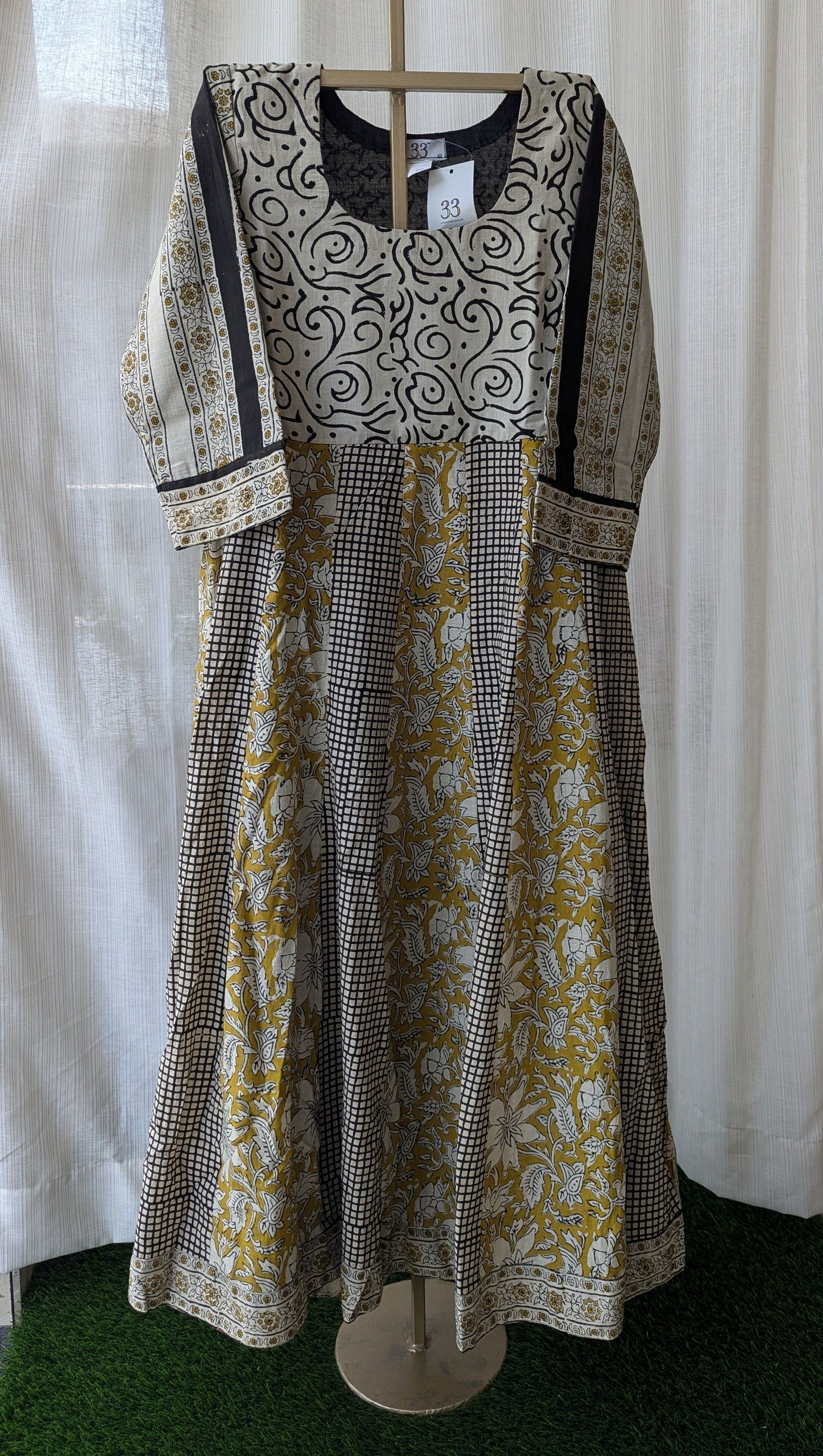 Cotton Panel Cut Dress