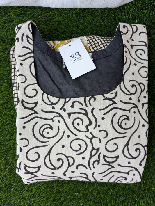 Cotton Panel Cut Dress
