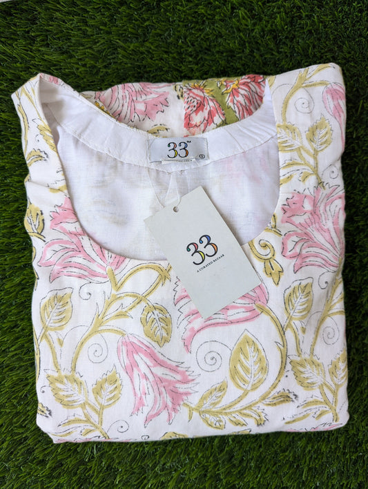 cotton  panel cut dress
