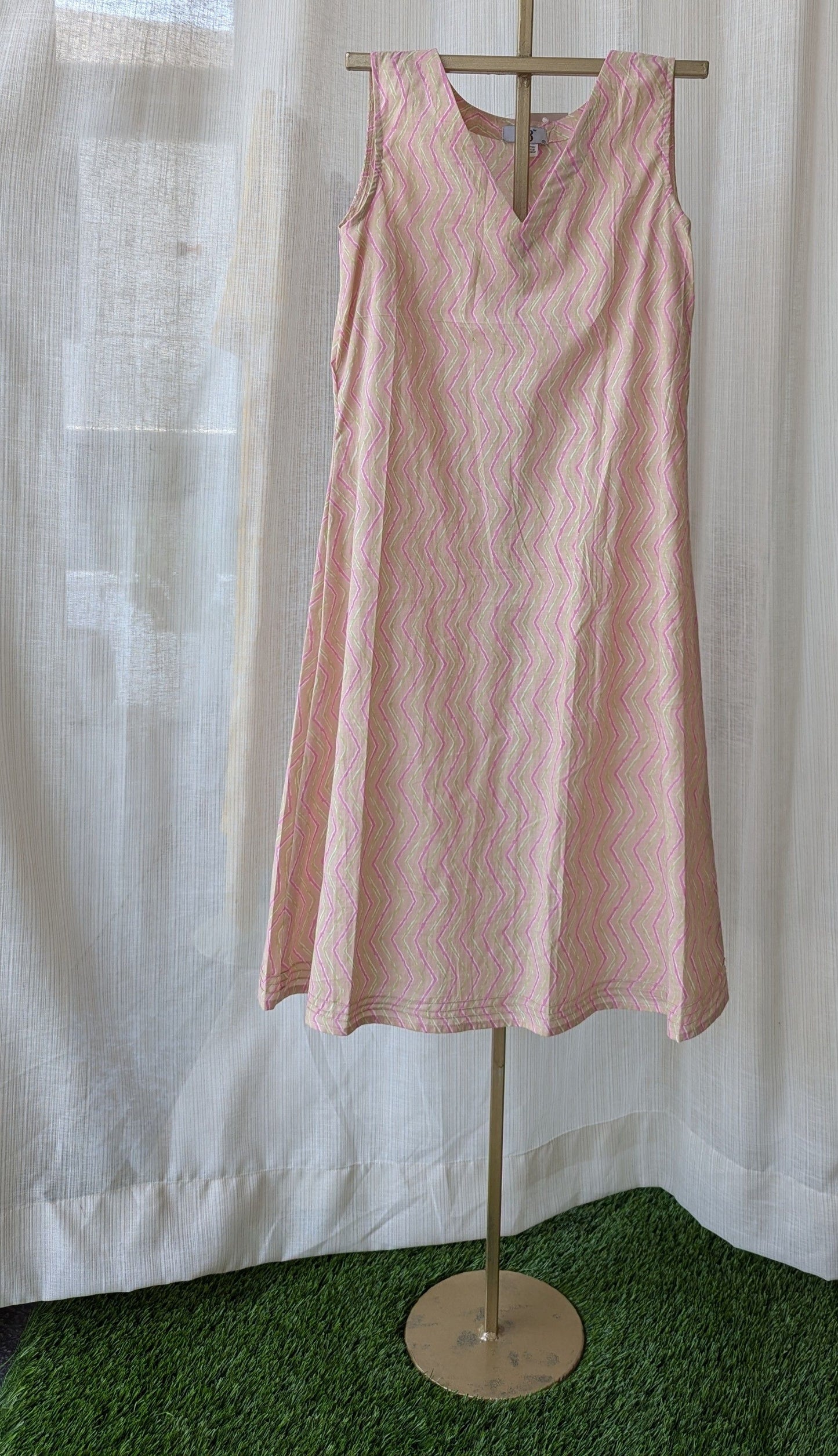 Cotton Stripe Aline Dress