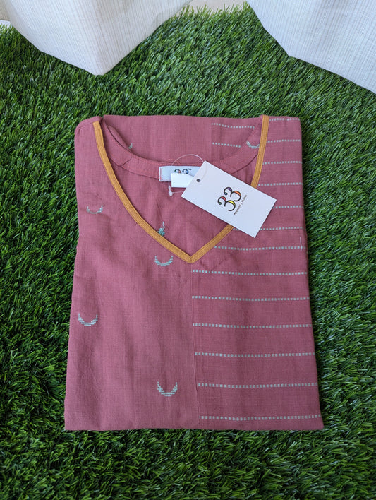Brick Handloom Cotton Kurti