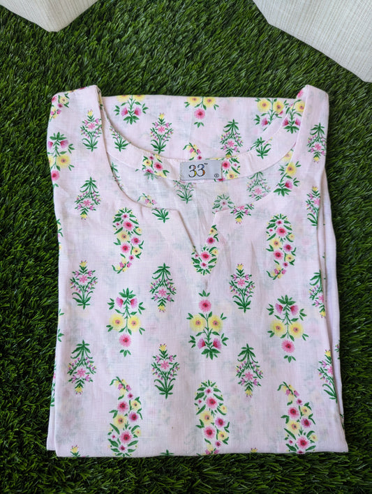 Lavender Linen Kurti
