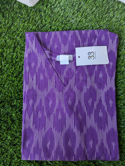 Violet Ikat Kurti