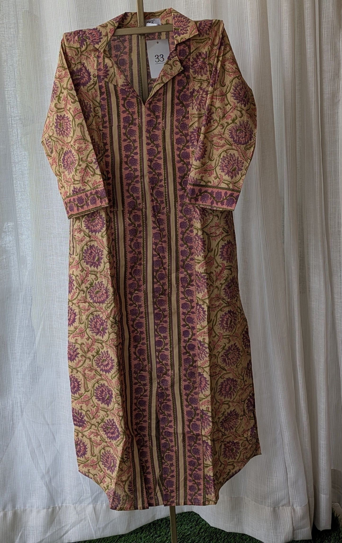 3 Panel  Mul cotton Purple kurti
