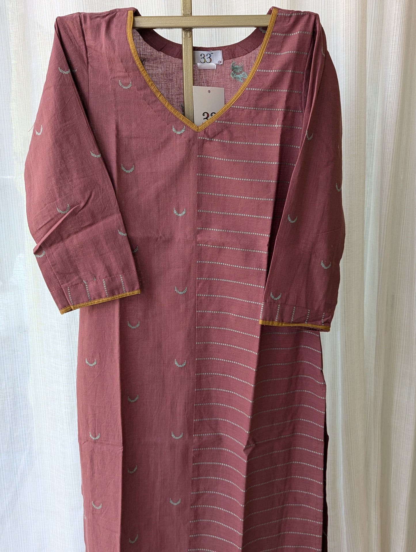 Brick Handloom Cotton Kurti