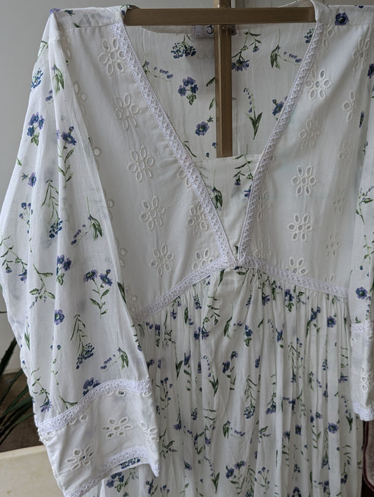 Hakobal Floral Alia Cut Dress